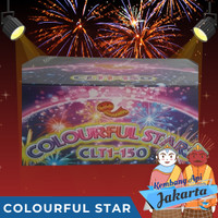 Kembang Api Latern Cake Colourful Stars 150 Shots 0.8 inch