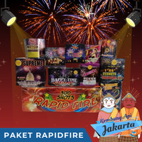 Kembang Api Top Cake Paket RapidFire dengan total 580 shots