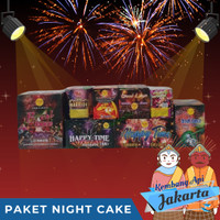 Kembang Api Top Paket Nights Cake dengan Total 356 shot