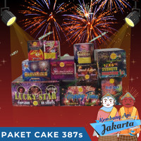 Kembang Api Top Paket Cake Dengan Total 387 Shots