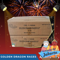 Kembang Api Latern Cake Golden Dragon Rages 1000 shots 0.8 inch